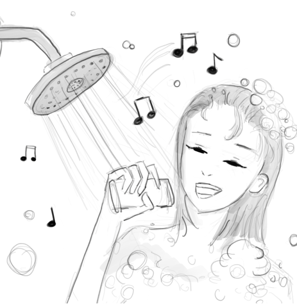 After a long day, we like to come home and scream to songs in the shower