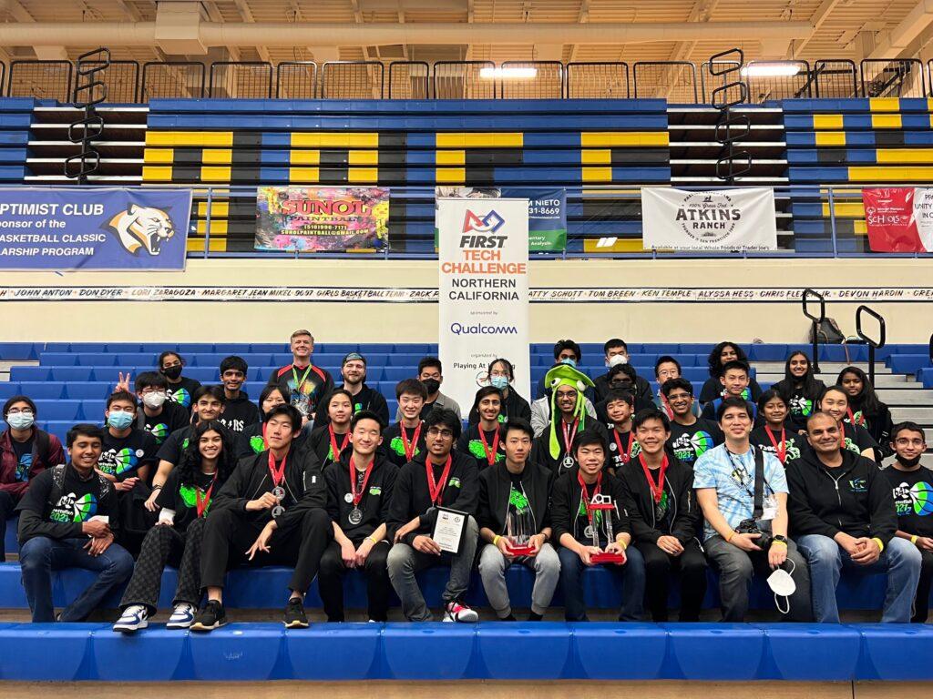 MSET Cuttlefish members pose for a team photo at their Maryland Tech Invitational during the 2020-2021 season. 