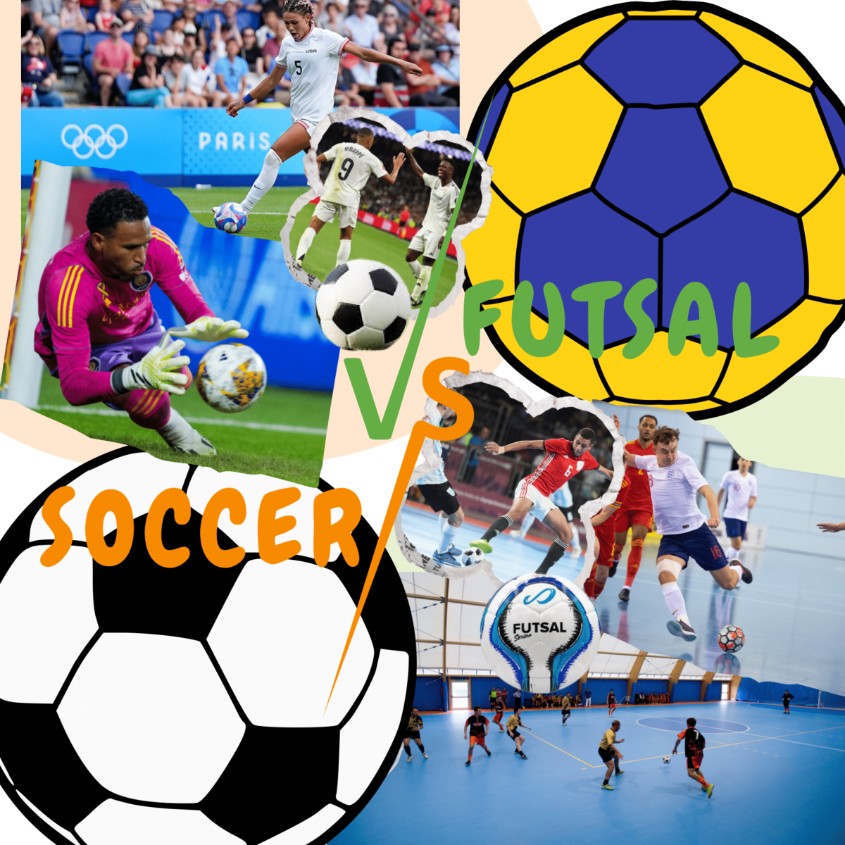 Competitions like the World Cup are popular in both soccer and futsal respectively. 
