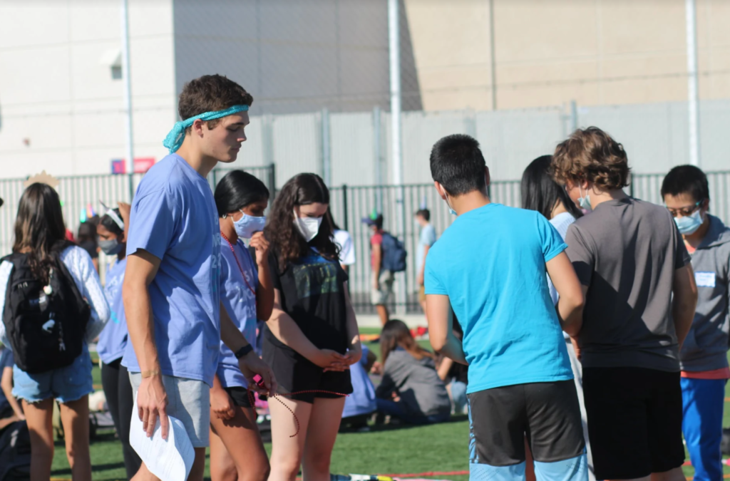 Students engage in games at the Back to School Social on August 13.