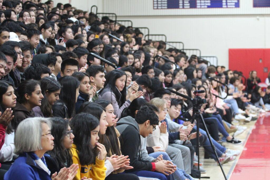 Students listen to speakers at Speak Up For Change in 2019