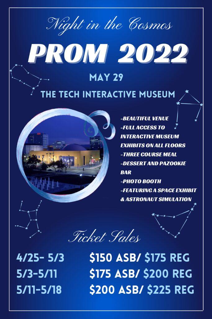 The junior and senior class offices released a graphic on April 21 advertising the venue and prices for prom. 