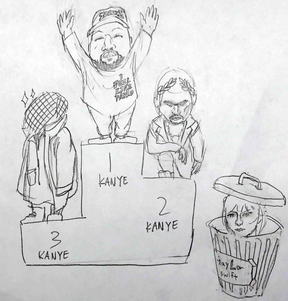  Kanye is No. 1, No. 2 and No. 3 of all time