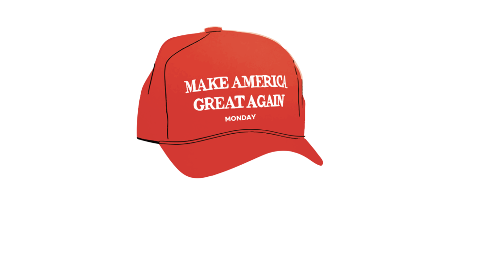 Former president Donald Trumps Monday MAGA hat (probably) found in his Mar-A-Lago closet.