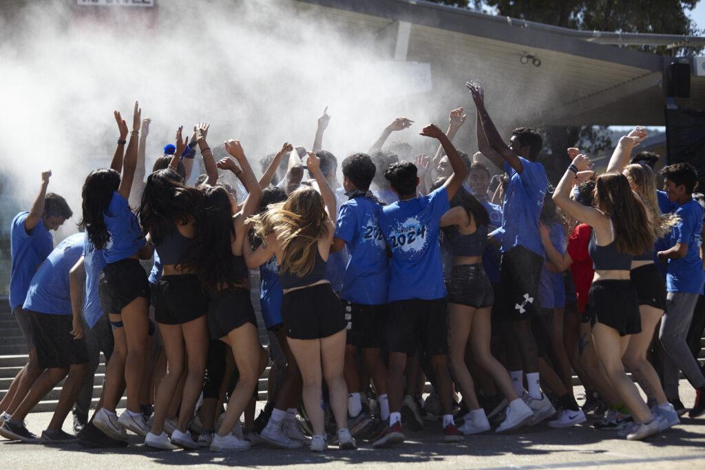 Juniors celebrate their quad day performance on Sept. 22.