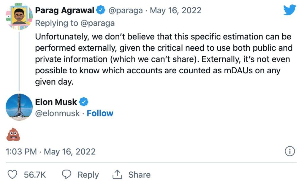 Musk’s infamous “poop” emoji tweet to the Twitter team. 