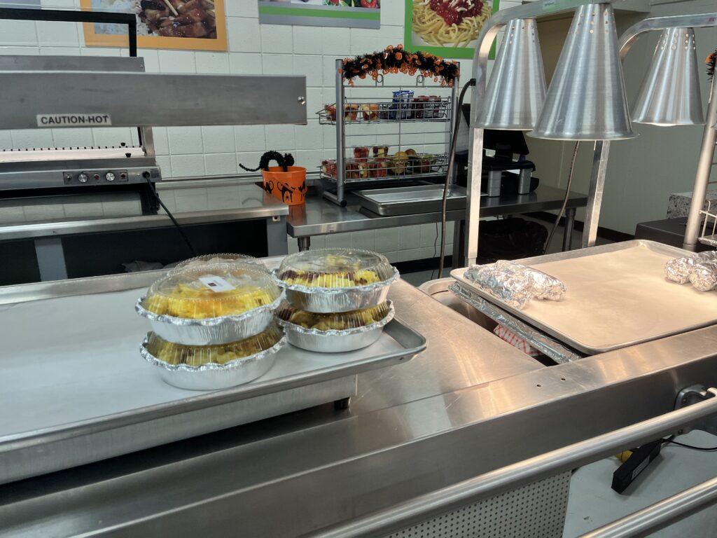 The cafeteria now offers many free breakfast options, including breakfast burritos, eggs and hashbrowns, and yogurt parfaits.