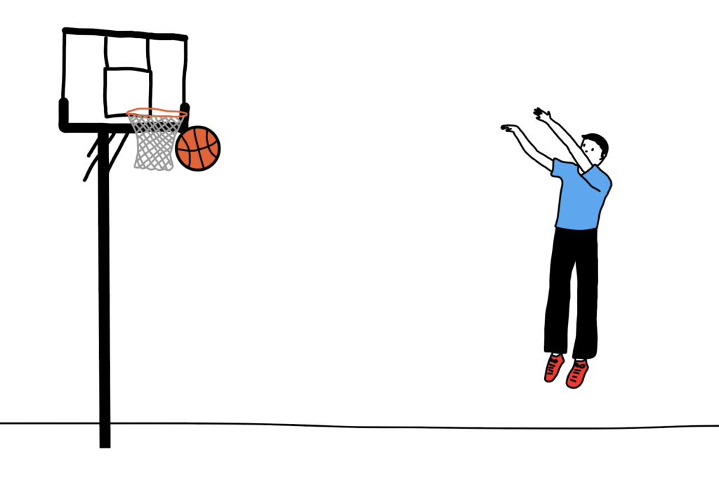 A 100% accurate depiction of me playing basketball.