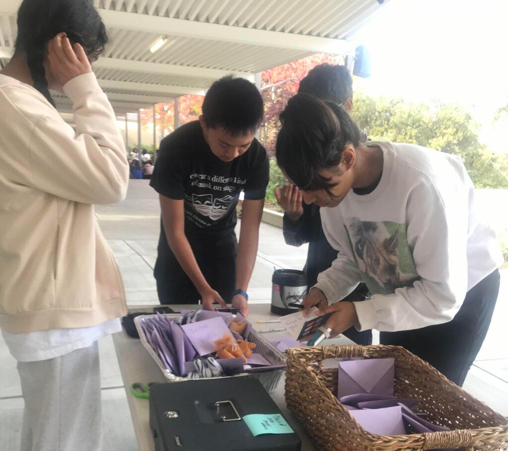 The sophomore class office sells Candy Grams in front of the student center on Oct. 28.