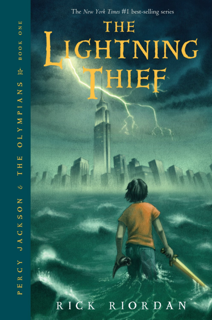 Cover of the first book in the series, “Percy Jackson and The Olympians, The Lighting Thief.”