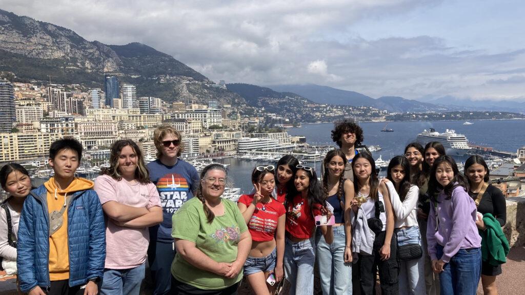 A group photo in Monaco, France.