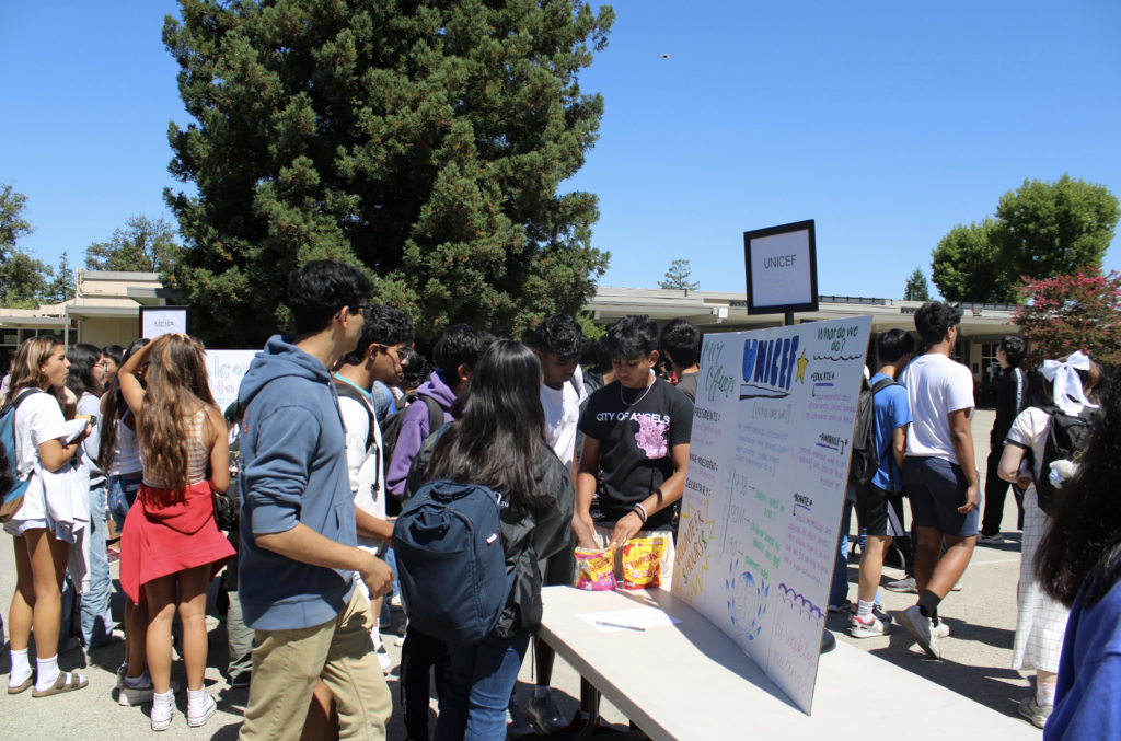UNICEF Club advertises their club to students during club rush held on Sept. 8 and Sept. 9.