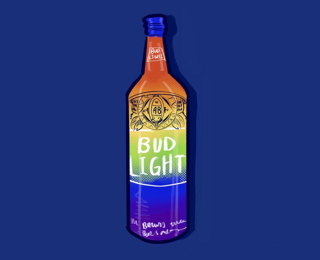 Budlight released rainbow-colored cans to celebrate their partnership with Mulvaney.