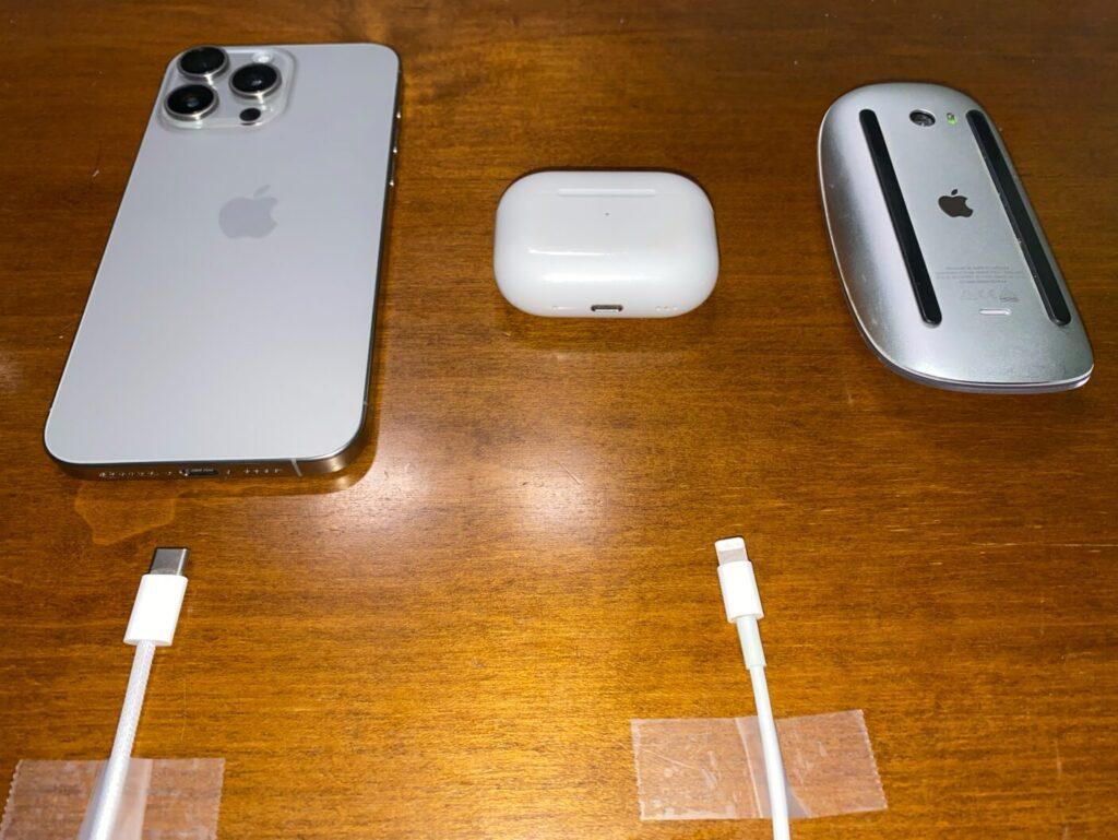 The iPhone 15 series has officially switched over to the USB-C port, but the previously sold AirPods Pro and Magic Mouse still use the Lightning charger.