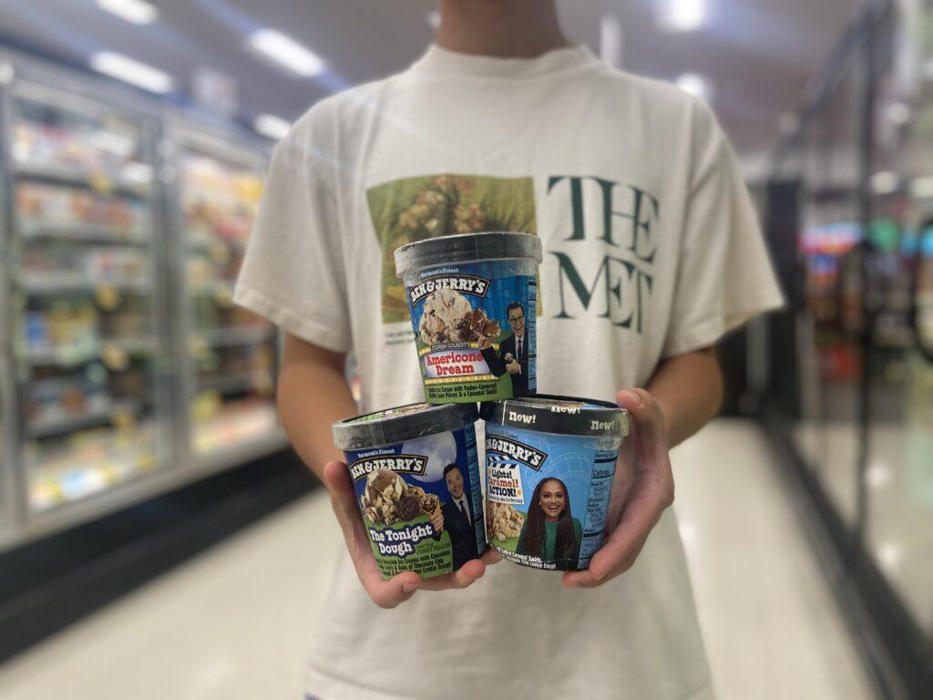 We bought the celebrity ice cream flavors from Safeway during our newspaper deadline night on Sept. 28.