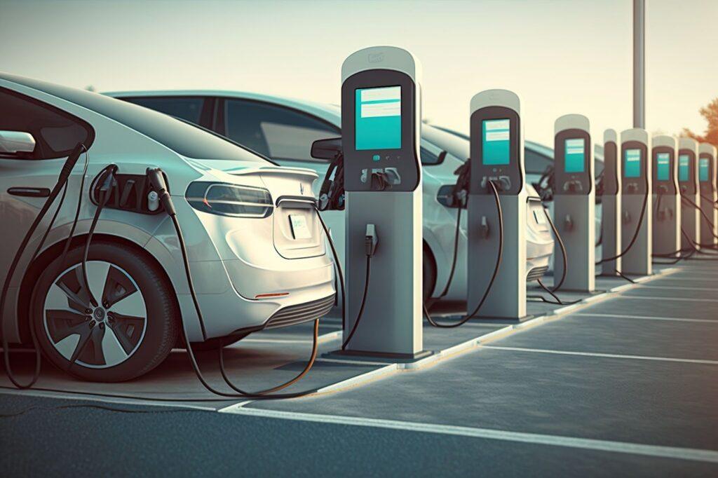 EV+charging+stations+loading+up+a+car.