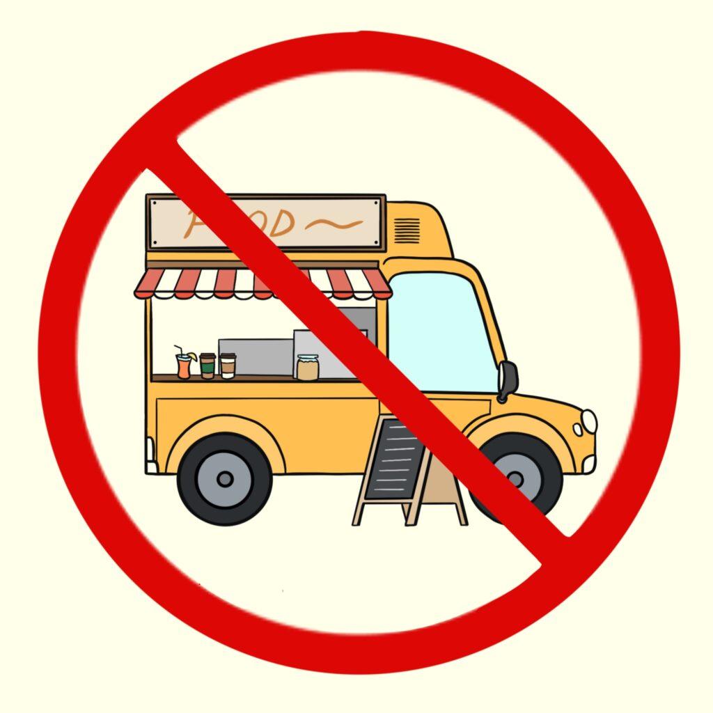 Food trucks were missing on the Nov. 21 Turkey Trot, and will continue to be banned in most future events involving them.
