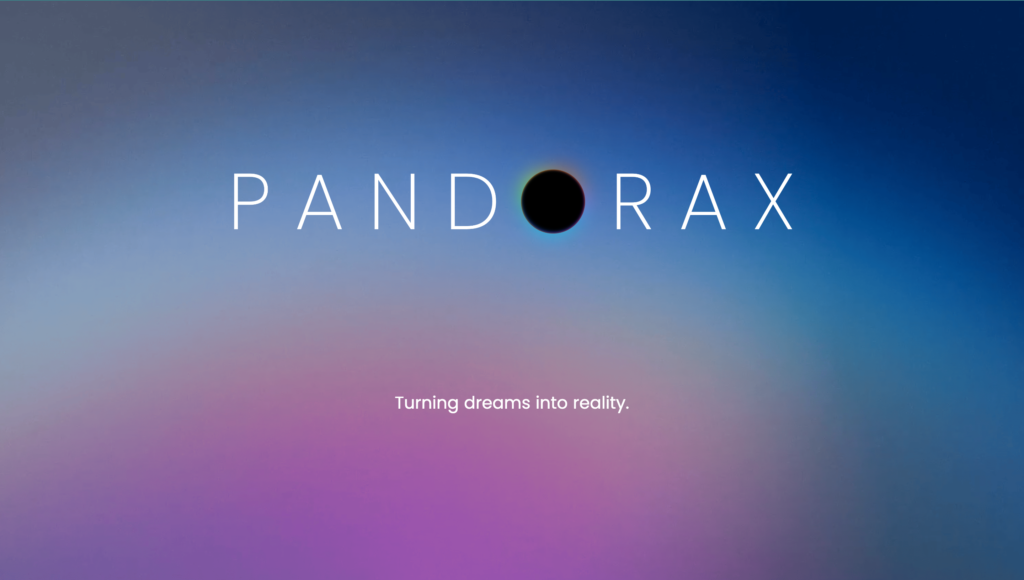 The logo for Pandorax’s online website.