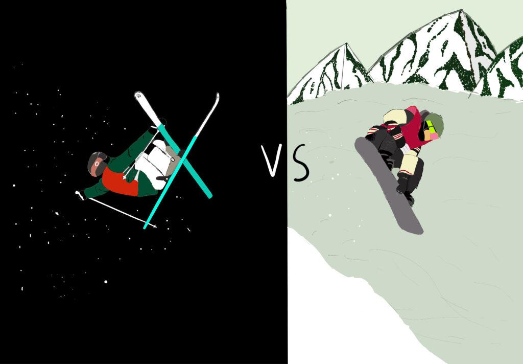 Skiing and snowboarding are both very fun sports with very different styles. 