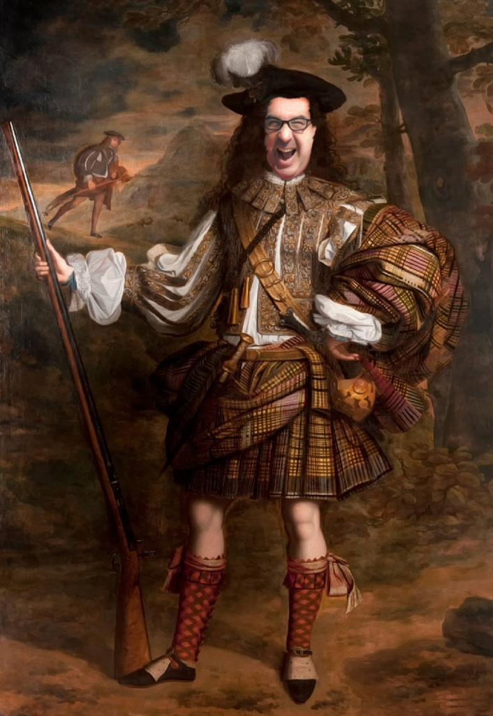 Mr. Torrens photoshopped onto an image of a Scottish Lord.
