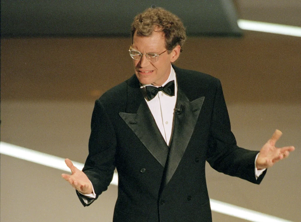 David Letterman’s dry comedy failed to land with his audience when he hosted the 1995 Oscars.