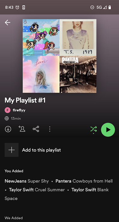 A+playlist+made+up+of+non-classical+songs.