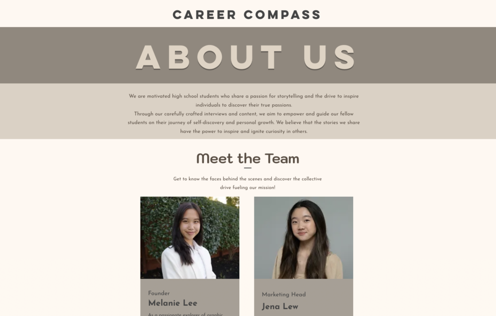 Career Compass website.