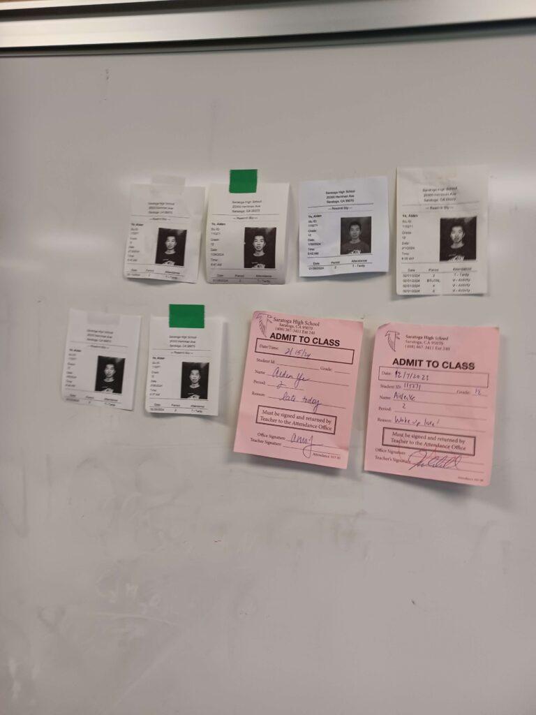 A collection of my late passes to 2nd period due to my senioritis.