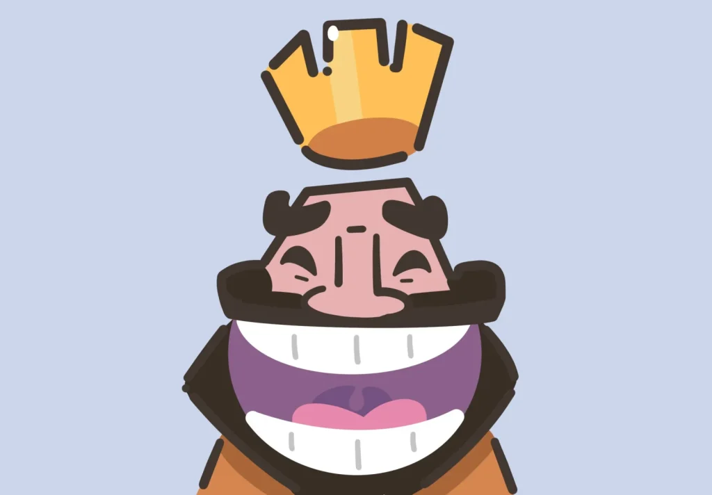One of the iconic caricatures of the “Clash Royale” game.
