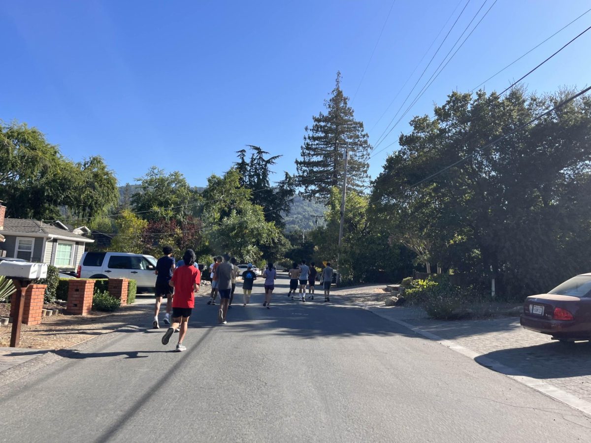 The runners explore many routes in Saratoga, venturing to roads such as Elva Avenue.