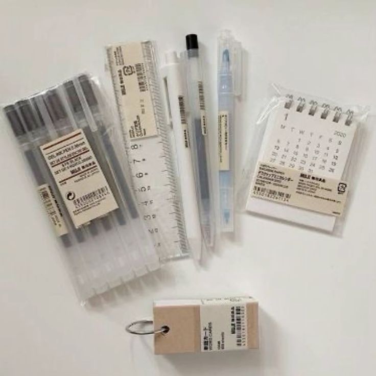 Stationery products from Muji