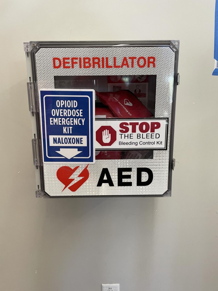 One of the school’s top-of-the-line AEDs