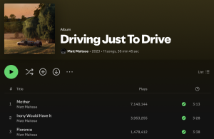 Matt Maltese’s “Driving Just To Drive” album, one of my all time favorites.