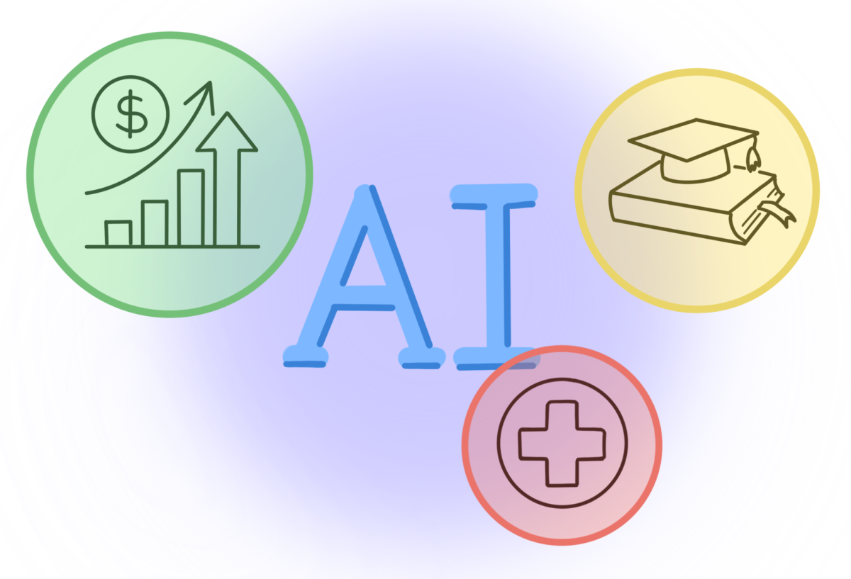 AI can benefit and stimulate growth in many fields including economy, health care, and education.
