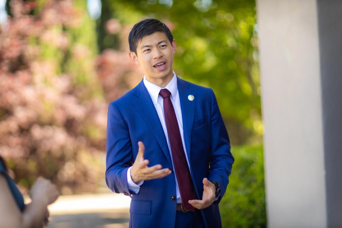 Lou speaks at a campaign fundraiser on June 9. At this event and throughout his campaign, he spoke to San Francisco voters about the importance of public safety and affordability to maintaining a family-oriented community.
