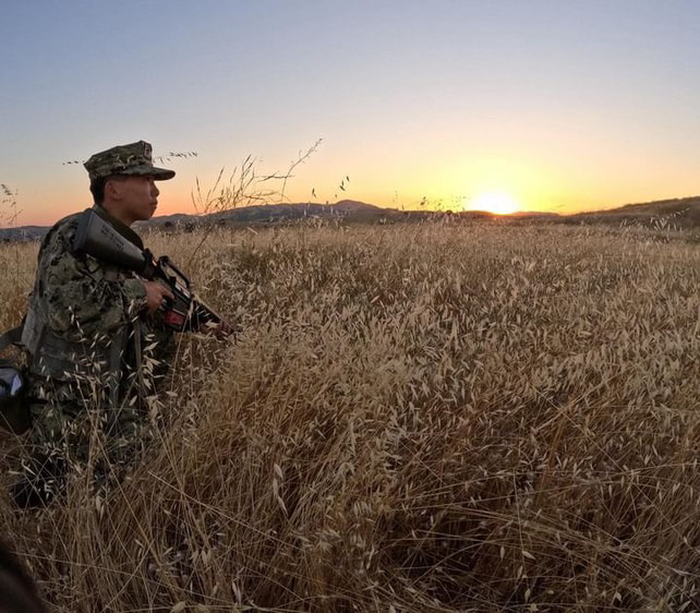 Yeung trains at a Marine infantry tactic course the summer of 2024. 
