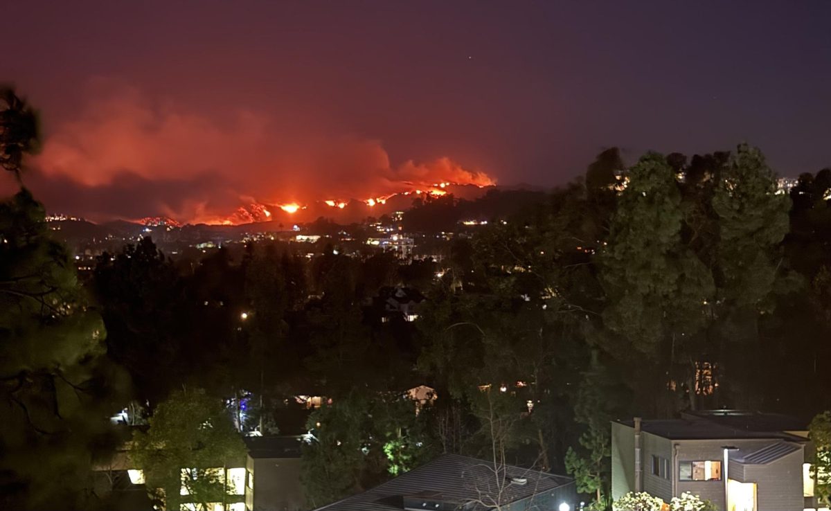 A view of the Palisades fire from the seventh floor of Class of ‘24 Brielle Wong’s UCLA dormitory.
