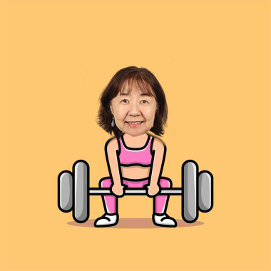 Mrs. Hasegawa, a predicted winner, is a well-known champion weightlifter (in our hearts).