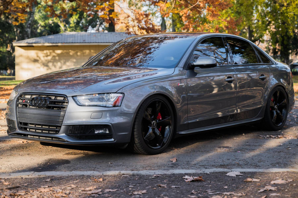 The latest car Sharma has fixed is an Audi B8 S4 with modifications.