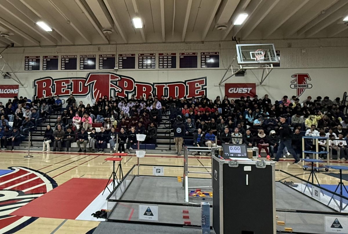 Teams take to the stands as they wait for alliance selections.