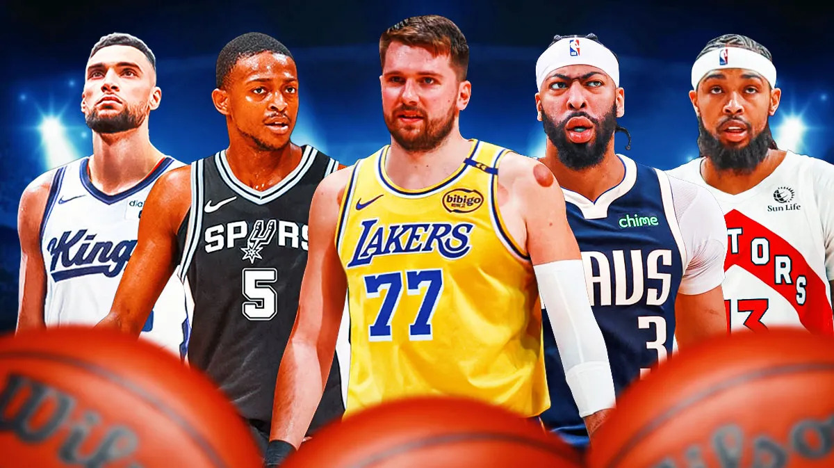 Some of the most notable players who have been traded during this year’s trade deadline. (Left to Right: Zach Lavine, De’Aaron Fox, Luka Doncic, Anthony Davis and Brandom Ingram)
