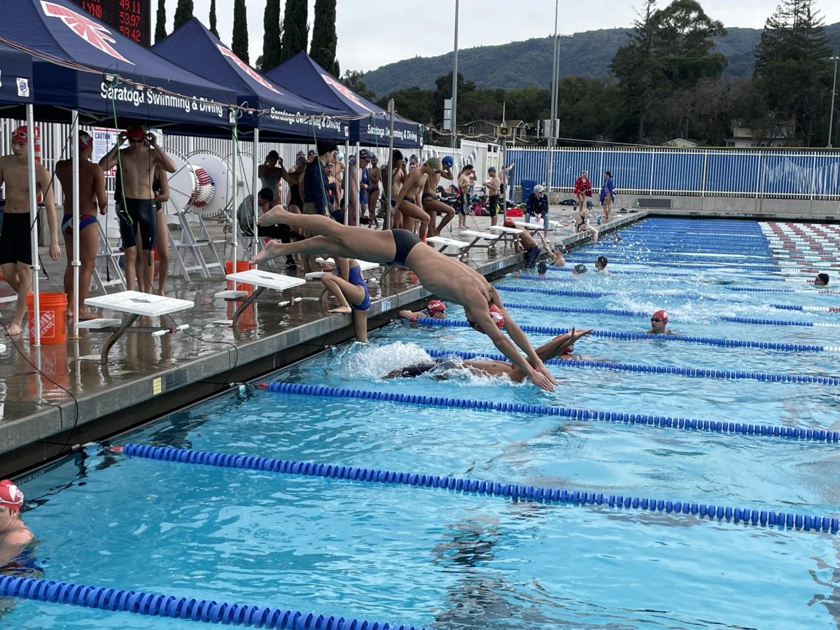 Swimmers compete at home on Feb. 28 against Lynbrook.