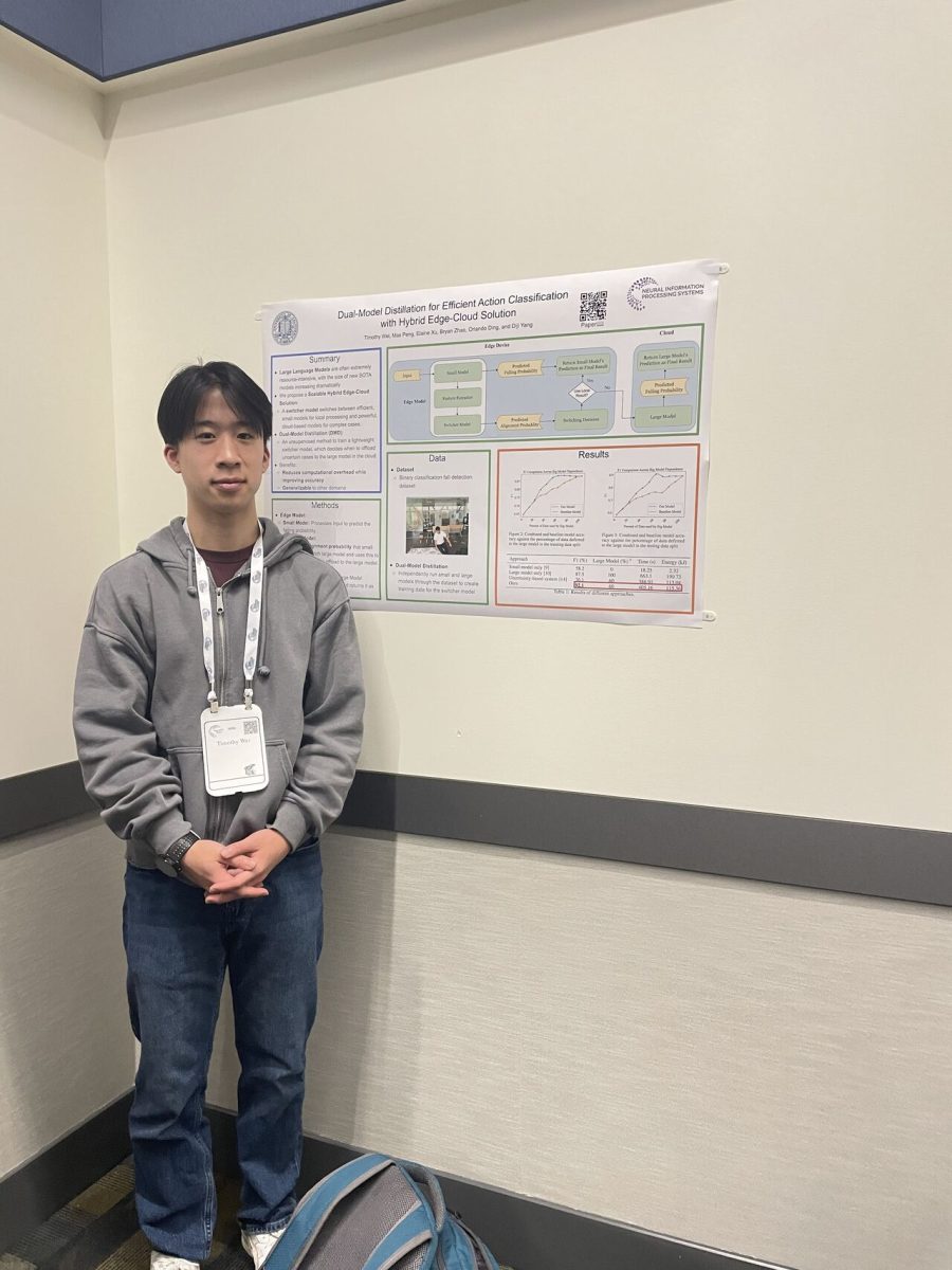 Timothy Wei presents at a NeurIPS Workshop in Vancouver on Dec. 14, 2024.
