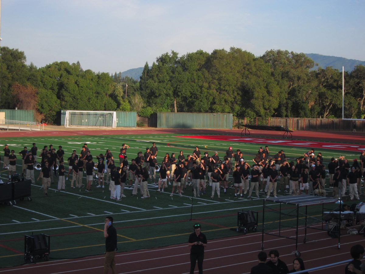 The marching band portion of the evening took place on the Benny Pierce Field, spotlighting the front ensemble, battery, color guard and winds.