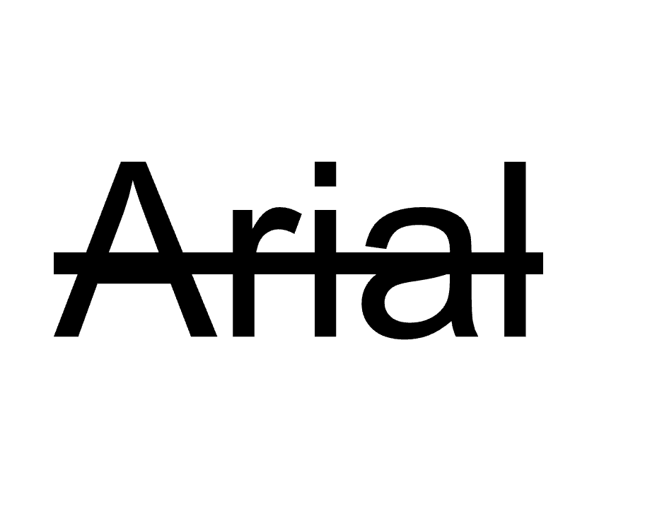 Despite its common use Arial being used as the default Google Docs font and baldness make it my least favorite font. 