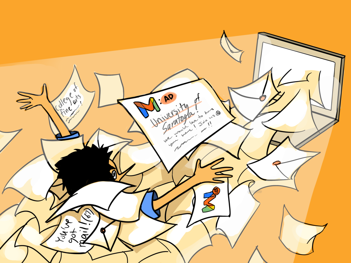 Students’ inboxes often get clogged by college emails.