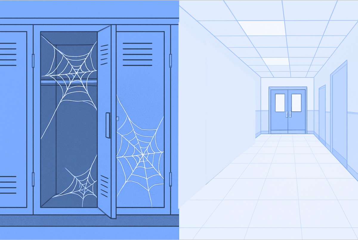 The empty and dusty lockers take up space in the halls.