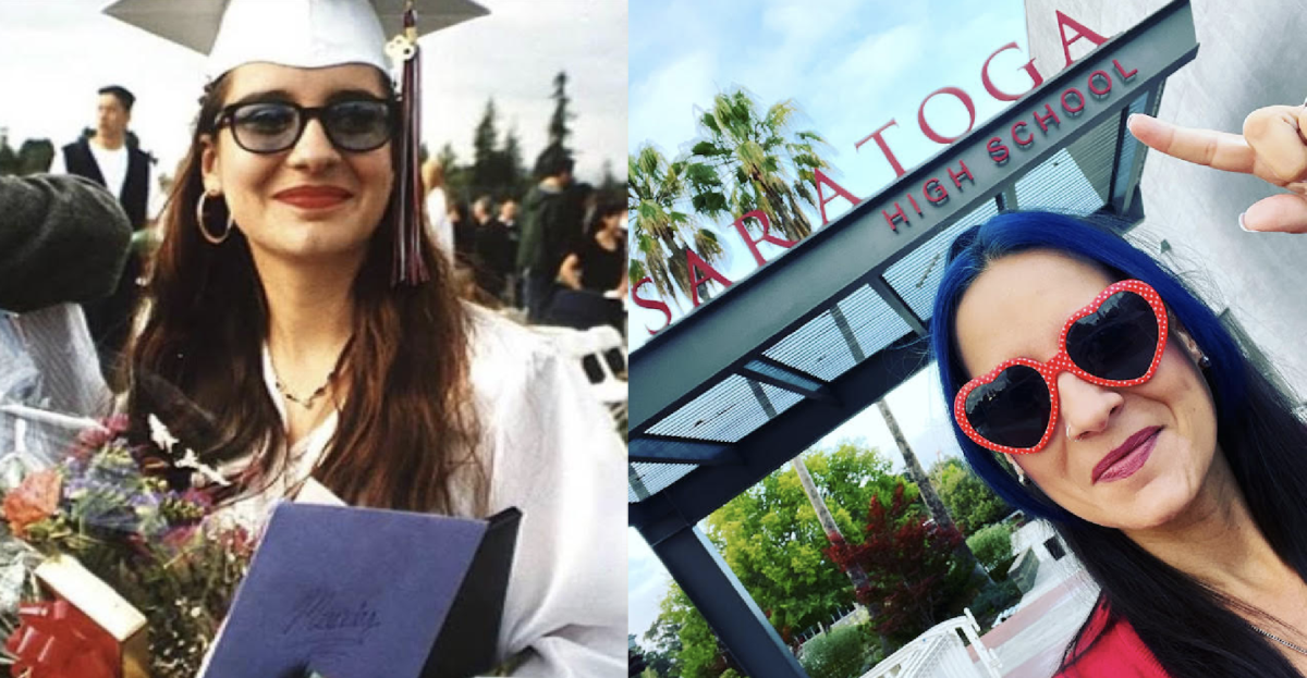  Courtesy of Mandy ArmesOn the left is Armes when she graduated; on the right is Armes in the present.