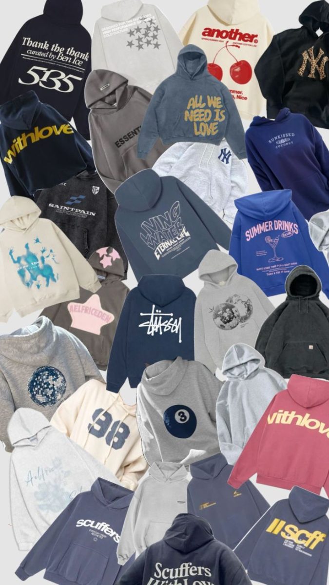 
 Courtesy of Pinterest

Arrangement of different style hoodies.