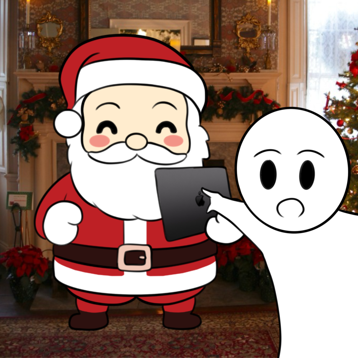 Santa showing up with my desired gift